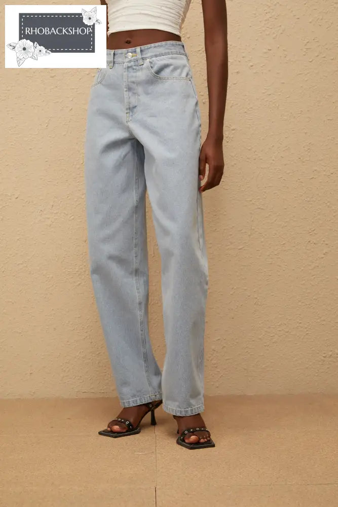 Light Blue Deinm Wide Leg Jeans