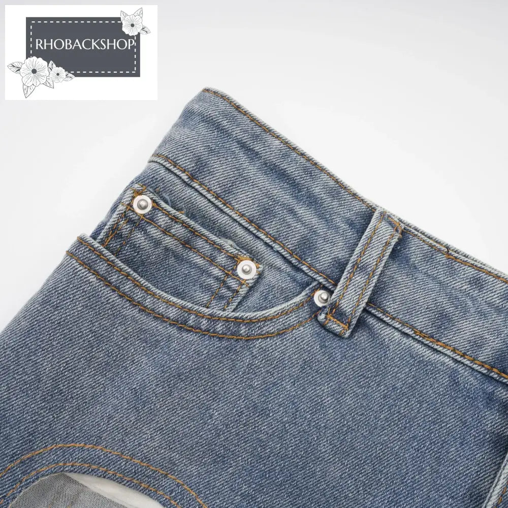 sheer-panelled jeans