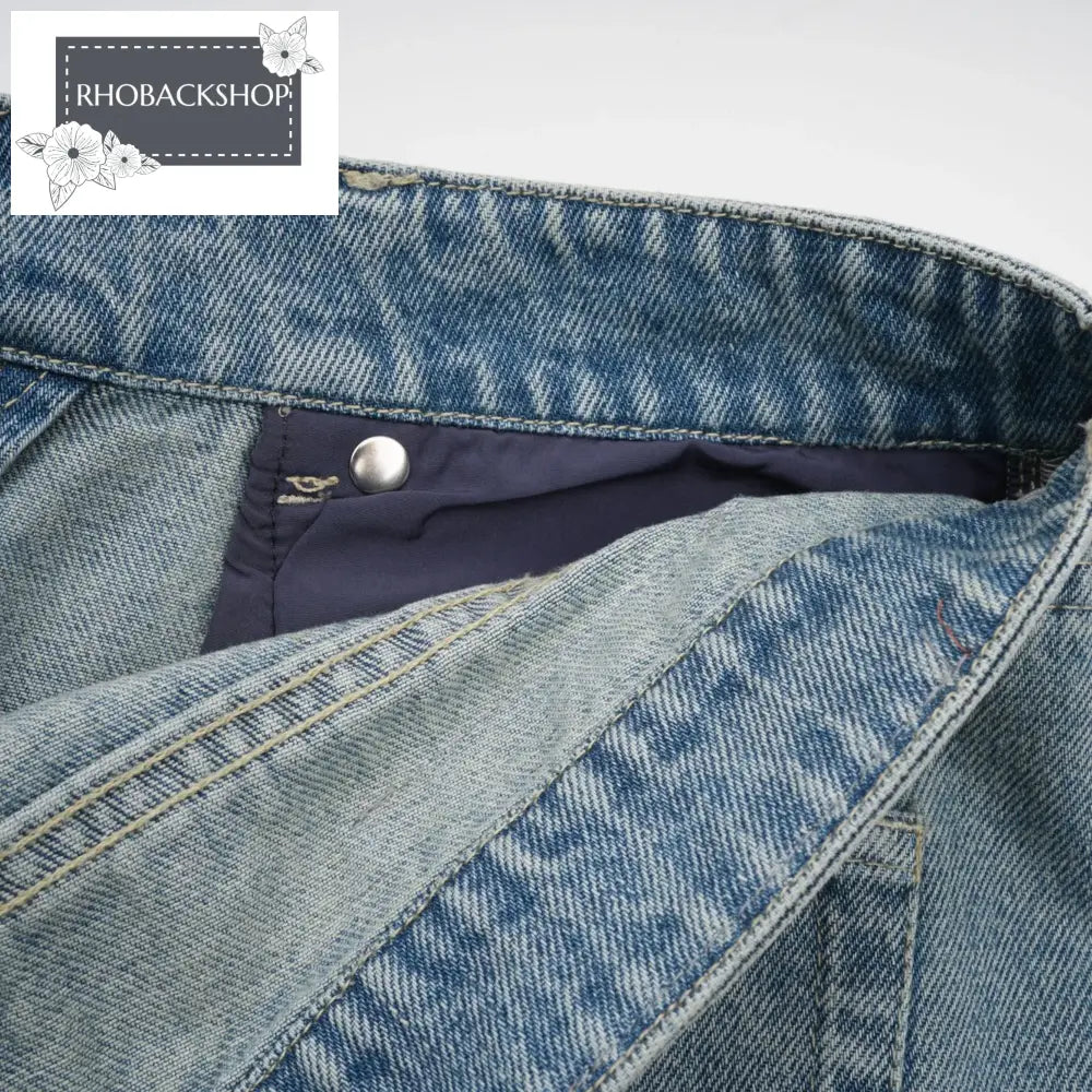 strap-detail jeans